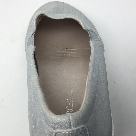 Jo Mercer Silver Metallic Perforated Slip On Flats. - Picture 8 of 12